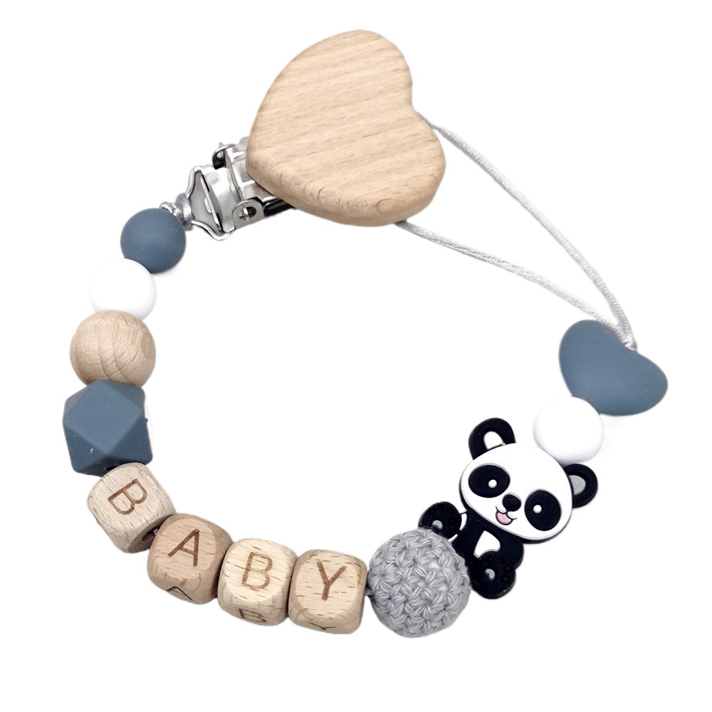 Baby Products Name - Деревянная персонализированная цепочка для детской соски