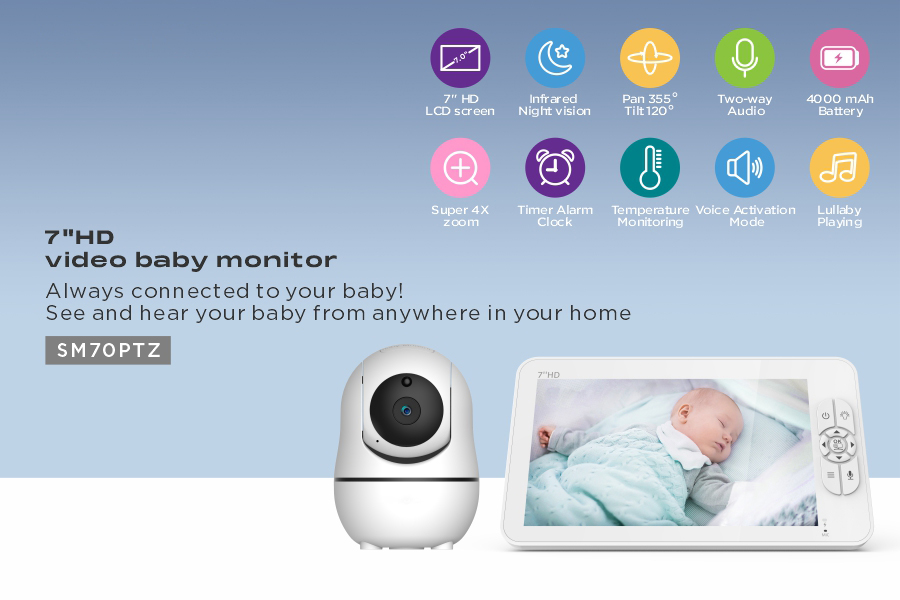 7-дюймовый IPS-экран, беспрово – обзор и цена Wireless Baby Monitor